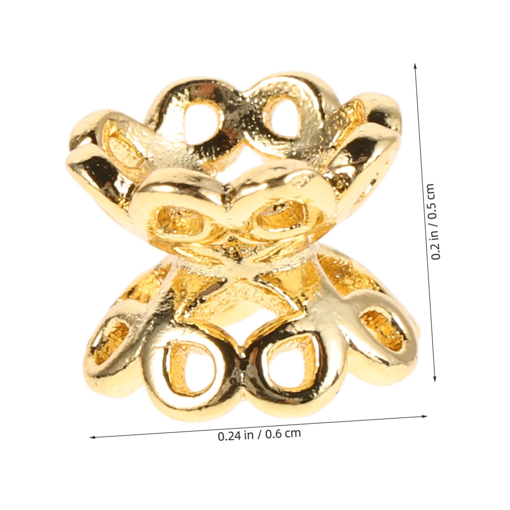 minkissy 10Pcs Double Sided Bead Caps for DIY Jewelry Making Hollow Design Spacer Beads for Bracelets and Necklaces Versatile Craft Supplies for Creative Projects