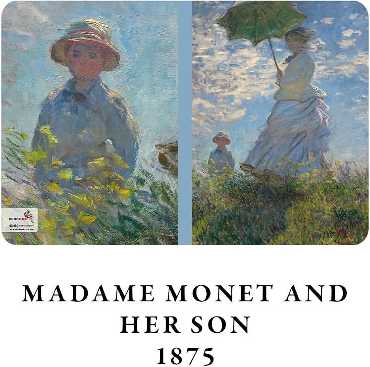 Retronote Impressionism Series - A5, Claude Monet 4'lü Defter Seti I, Çizgisiz, Toplam 256 Sayfa, Her biri 64 Sayfa, Tel Dikiş, Esnek Kapak, Oval Kenar, Tuval Doku, 60 gram, Sarı Krem Renk