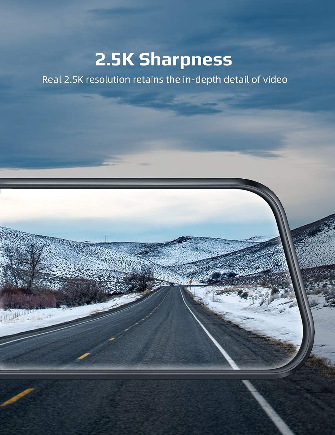 2.5K Mirror Dash Cam Voice Control, Dual Dash Cam with 10" Touch Screen, Rear View Mirror Camera, Waterproof Backup Camera, Parking Assist, Smart Parking Mode, Loop Recording, G-Sensor