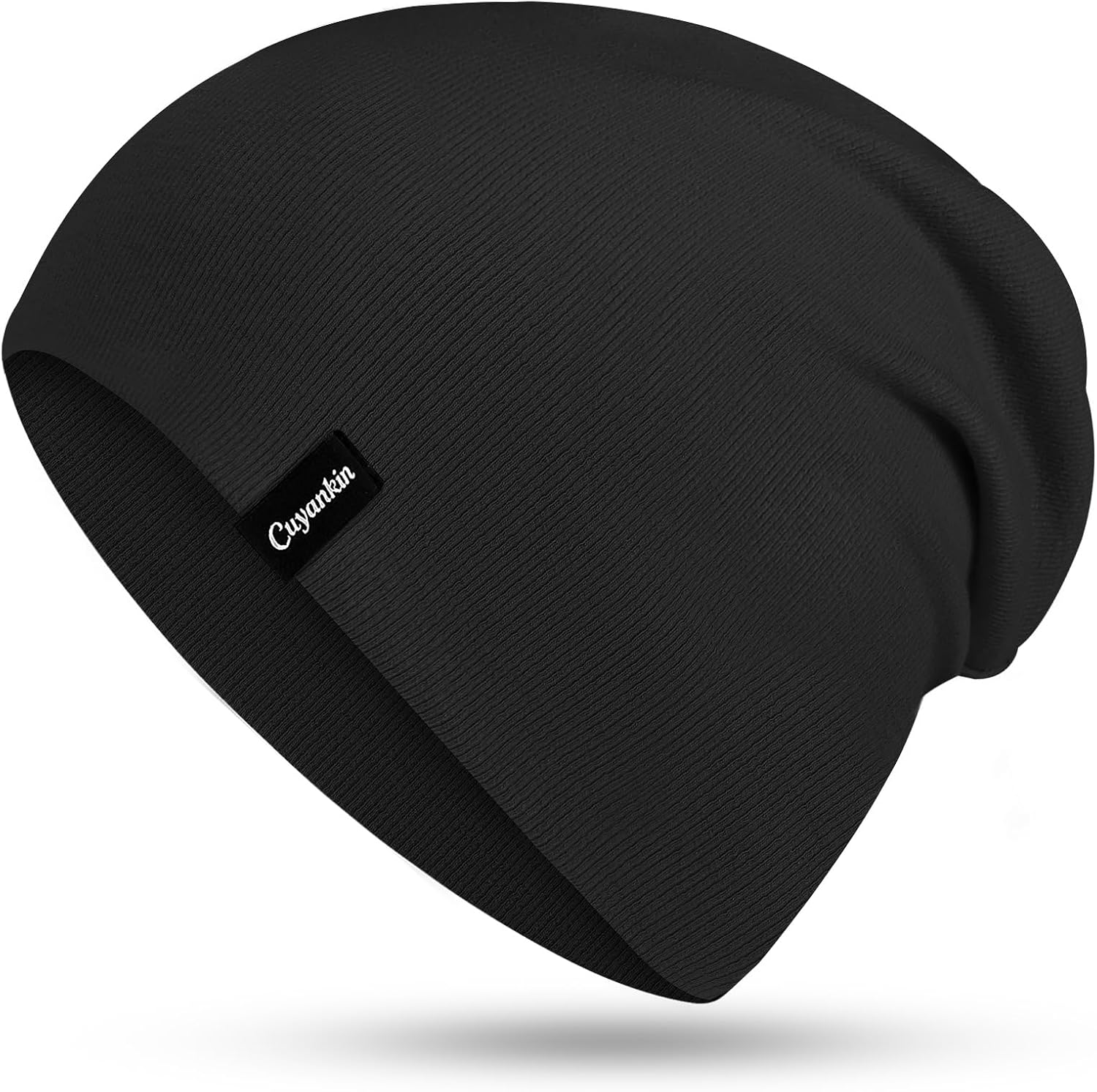Slouchy Beanie for Men Women Soft Cotton Chemo Headwear Lightweight Running Beanie Hats for Daily and Sport
