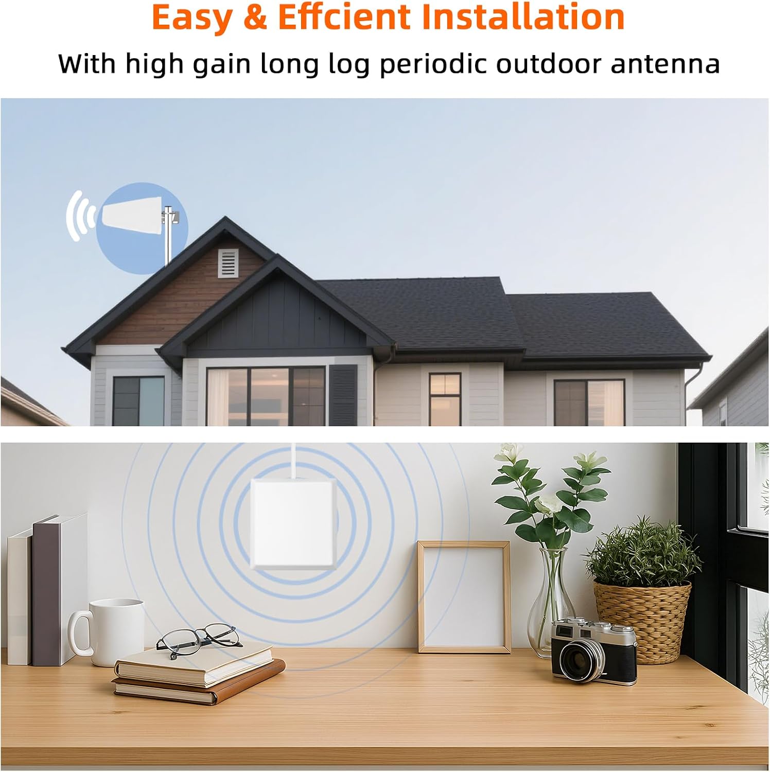 Cell Phone Booster for Home & Office | Up to 5000 Sq.Ft | Boosts 5G & 4G LTE | Cell Phone Signal Booster for All U.S. Carriers | FCC Approved