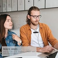 Vista 5 de Auriculares intrauditivos con cable USB C, estéreo de alta fidelidad con micrófono, micrófono con cancelación de ruido, control de volumen