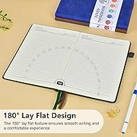 Vista 5 de Lined Journal Notebook for Men & Women, 160 Pages College Ruled Journal for Writing, A5 Hardcover Leather Notebooks for Work, School, Business