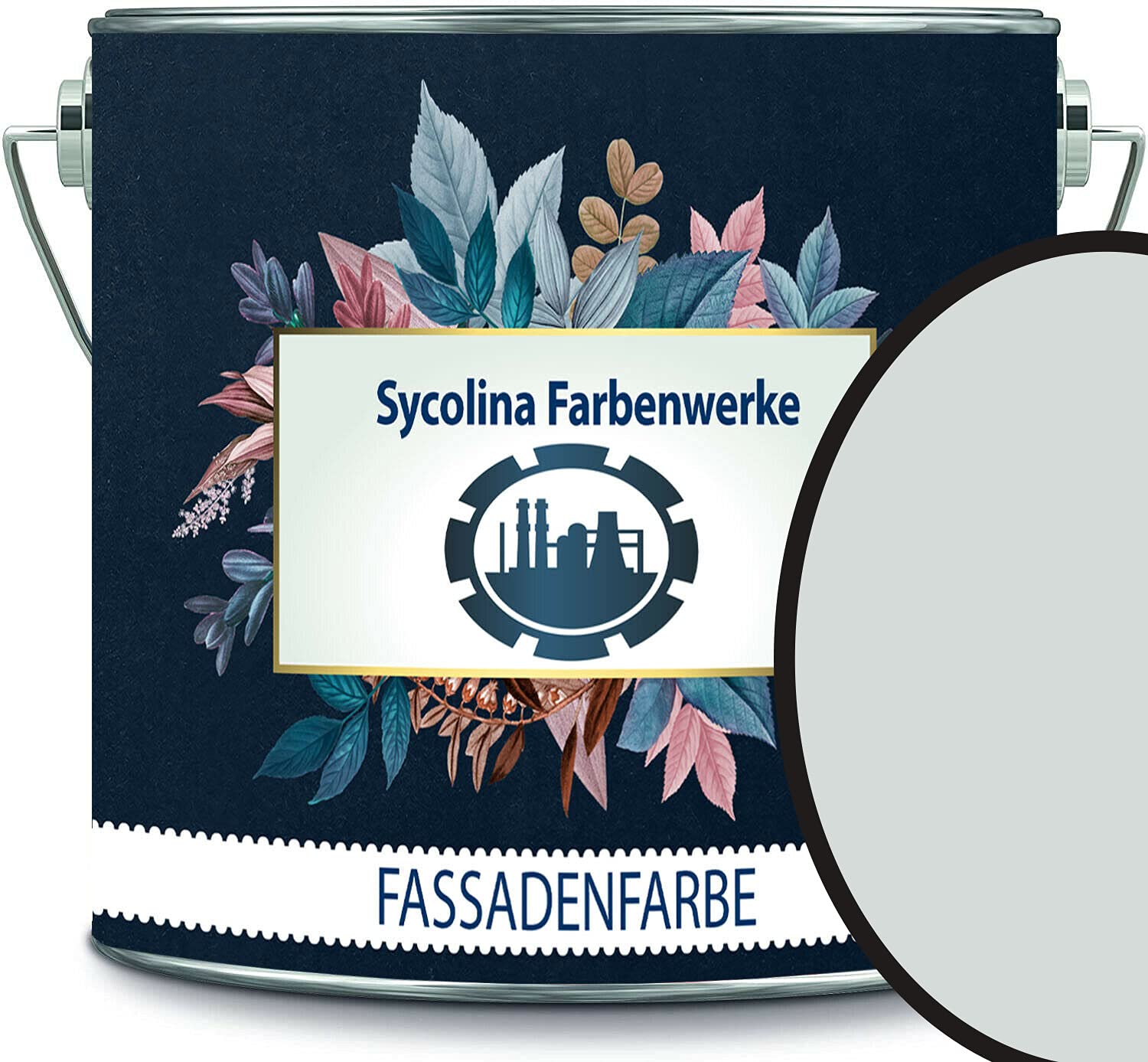 Farba fasadowa z efektem lotosu wysokiej jakości farba na bazie żywicy silikonowej kolor cokołu RAL 9018 biały papirusowy // kolory Sycolina
