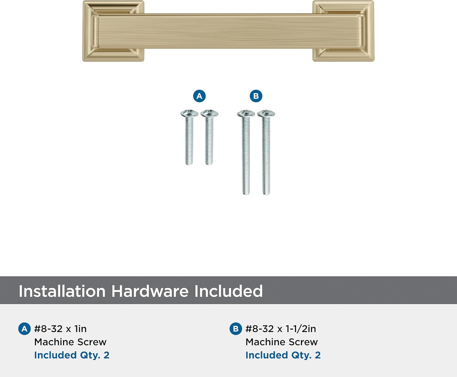 Amerock Lintel 3 inch (76mm) Center-to-Center Golden Champagne Cabinet Pull, BP37441BBZ