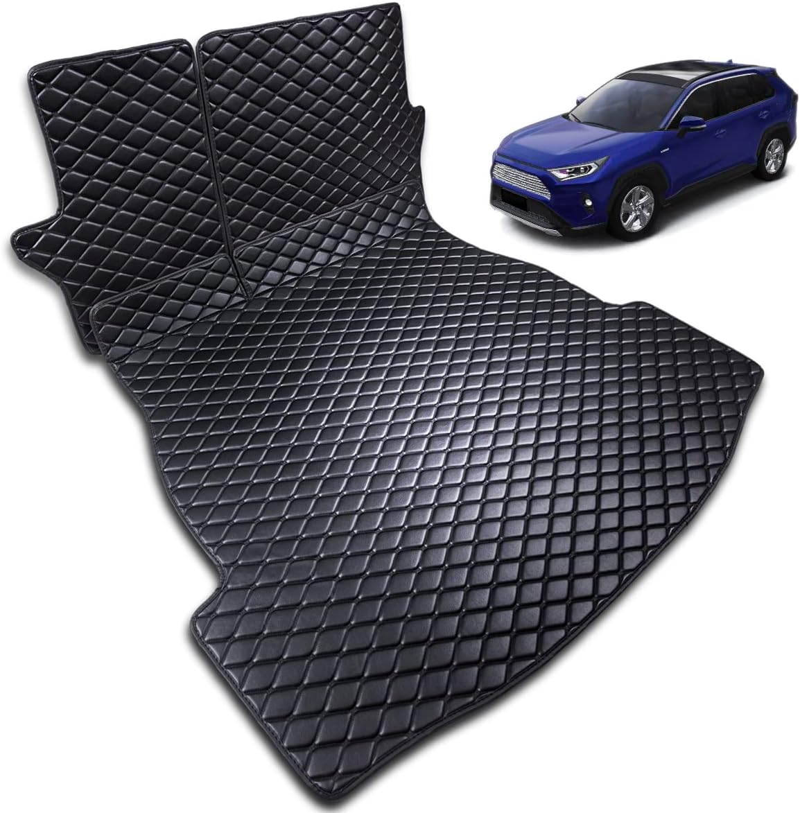 For 2019-2025 Toyota RAV4 Cargo Mats – TPE Floor Liners, 6pc Full Set