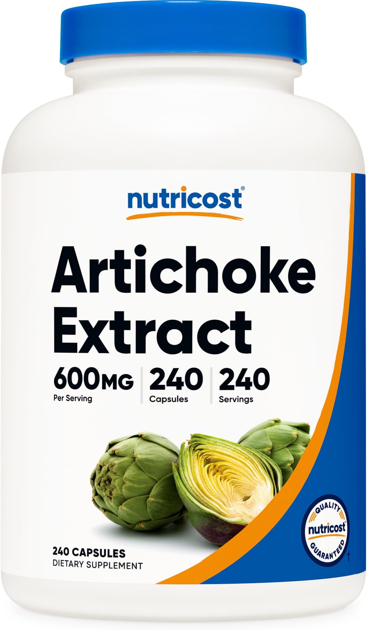 Nutricost Artichoke Extract (600mg) 240 Capsules - Gluten Free, Non-GMO, and Vegetarian Friendly