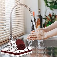 Vista 7 de Paños de cocina de rizo de algodón, paquete de 12 paños de limpieza suaves y absorbentes, 12 x 12 pulgadas, paños pequeños para platos