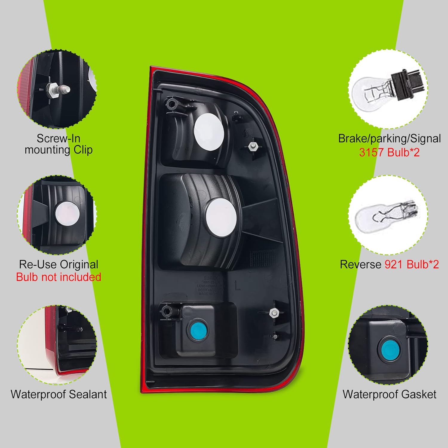 Rear Tail Lights For Ford F250 F350 F450 Super Duty 2008-2016 OE style w/o bulbs FO2800208 FO2801208 2Pcs