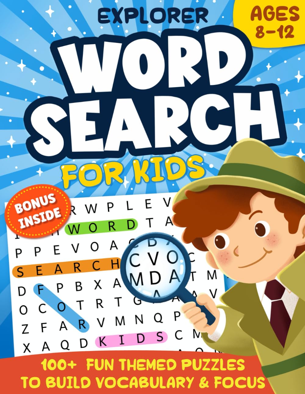 Explorer Large Print Word Search for Kids Ages 8-12: Fun and ...