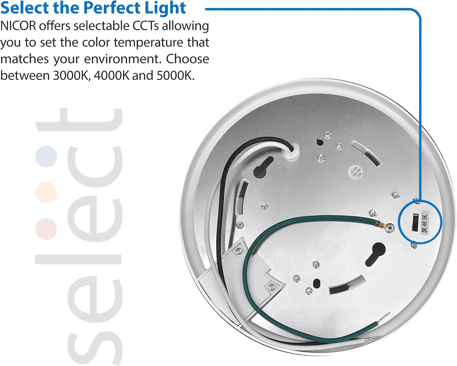 NICOR Lighting RSD41120SWHM RSDS-M LED Downlight, White