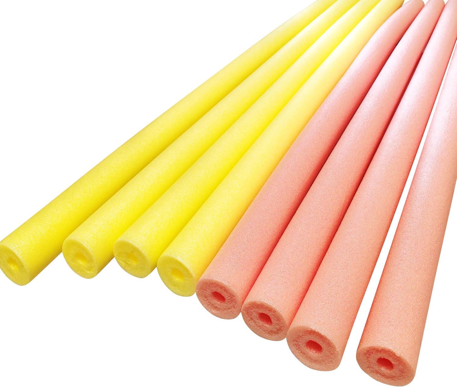 8-Pack Pool Noodles Foam - 60in Large Thick Hollow Floating Pool Noodle Floats for Adults,Jumbo Bright Soft Swim Noodles for Floating Training Device, DIY Craft Projects, Exercise Aid