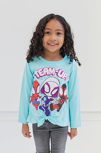 Miniatura 3 de Marvel Spidey and His Amazing Friends Spider-Gwen Ghost Spider Miles Morales - Paquete de 2 camisetas para niñas pequeñas a niños pequeños