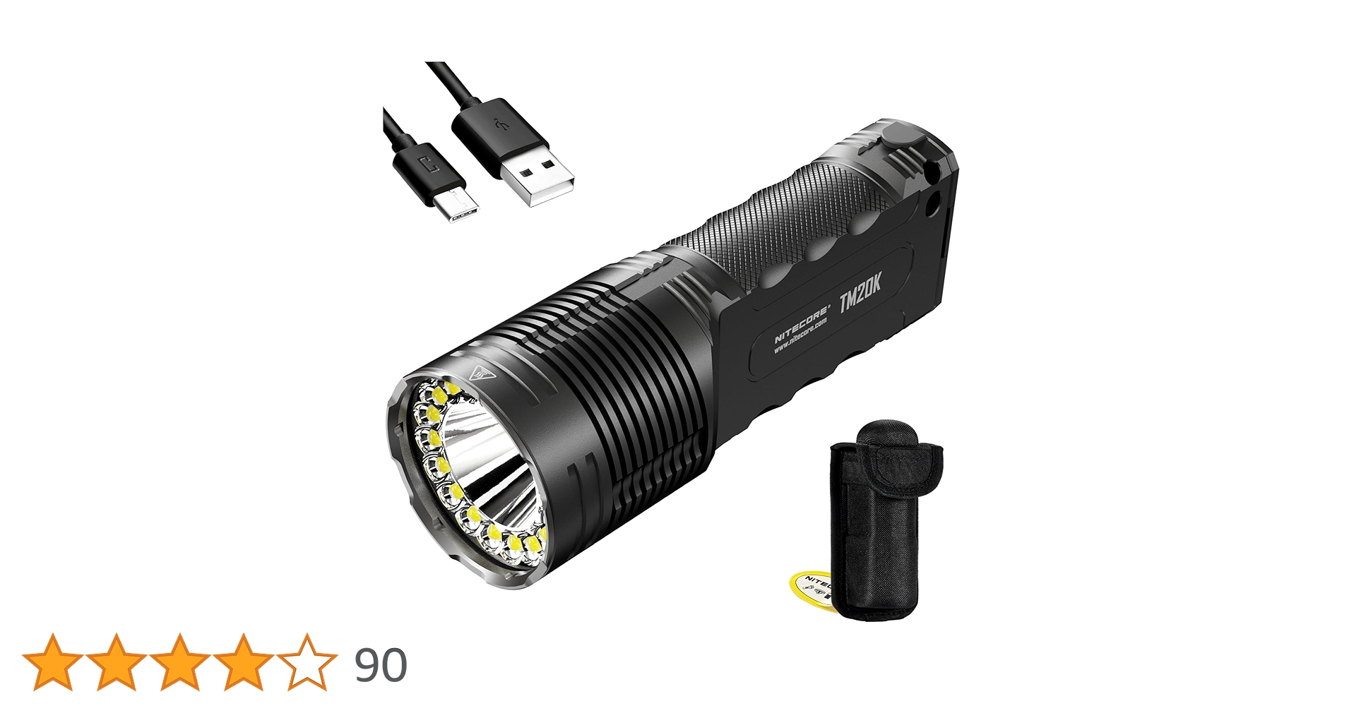 Amazon.co.jp: Nitecore TM20K 20,000ルーメン USB-C 充電式LED
