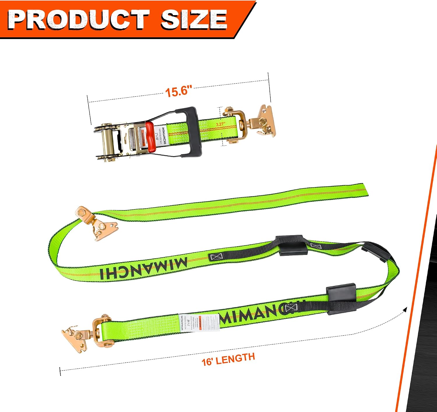 2" x 16' E Track Tire Straps with Fittings, 4 Pack, Car Tie Down Straps for Trailers, Over the Wheel Ratchet Strap with Rubber Blocks, Vehicle Auto Tie Down Kit for Hauling Oversize Tires