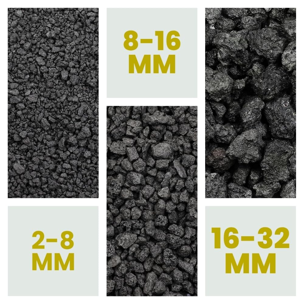 Lavasteine Garten 20L 16-32 mm Lavagranulat Aquarium Lavasteine Grill Aquarium Filtermaterial Lavakies Anthrazit Lavamulch Lavagrill