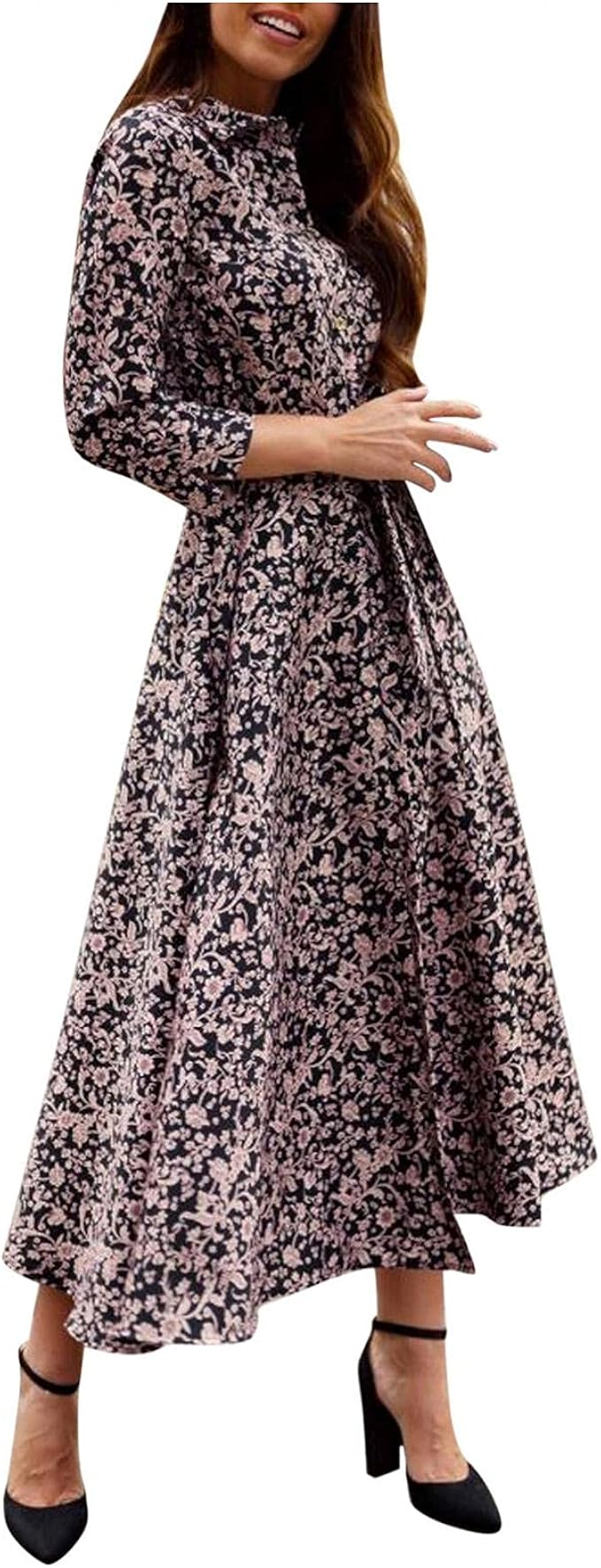 Amazon Co Jp Churchwoo ワンピース ドレス 結婚式 パーティードレス 膝丈ワンピース きれいめ 上品 レースワンピース マキシ ワンピース チュニック プリーツワンピース ひざ丈 七分袖 Aラインワンピース 代 30代 マキシ ロング 発表会 演奏会 服 ファッション小物