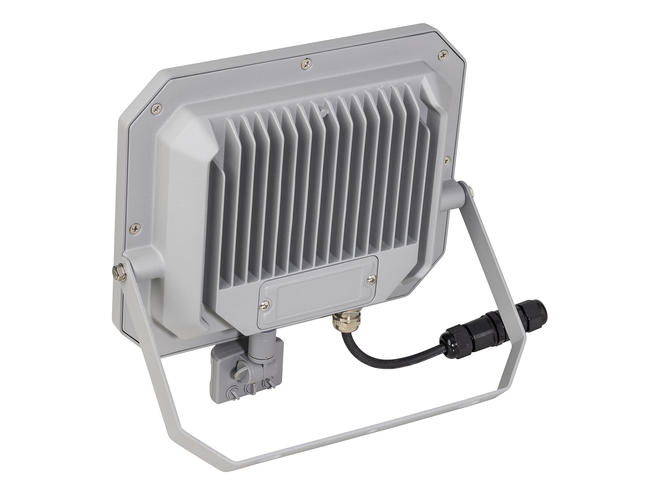 as - Schwabe Slimline LED Strahler mit Bewegungsmelder 50 W, 5000 Lumen- Neutralweiß 4000K - Wandleuchte schwenkbar - robust - einfache Installation - Außenbeleuchtung wasserfest IP65, 46408