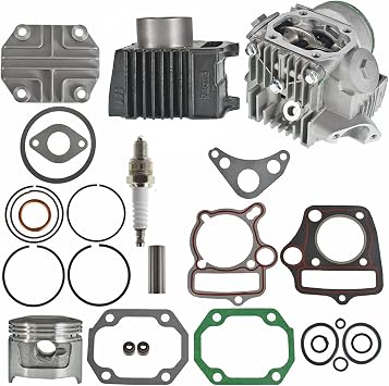 Cylinder Head Piston Gasket Top End Repair Kit Replacement for Honda CRF70 ATC70 XR70 TRX70 XL70 SL70 CT70 12101-GB0-910