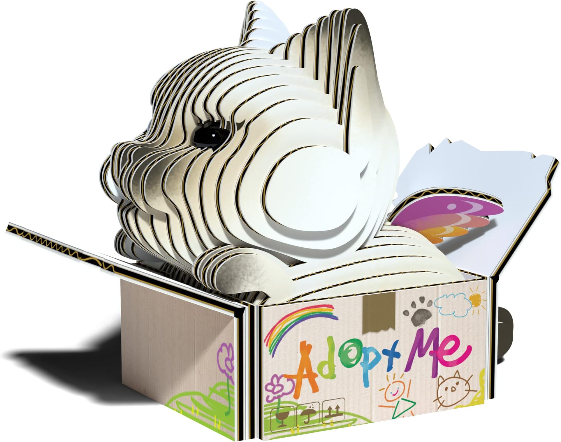 EUGY 088 Cat Mocha. Eco-Friendly 3D Paper Puzzle