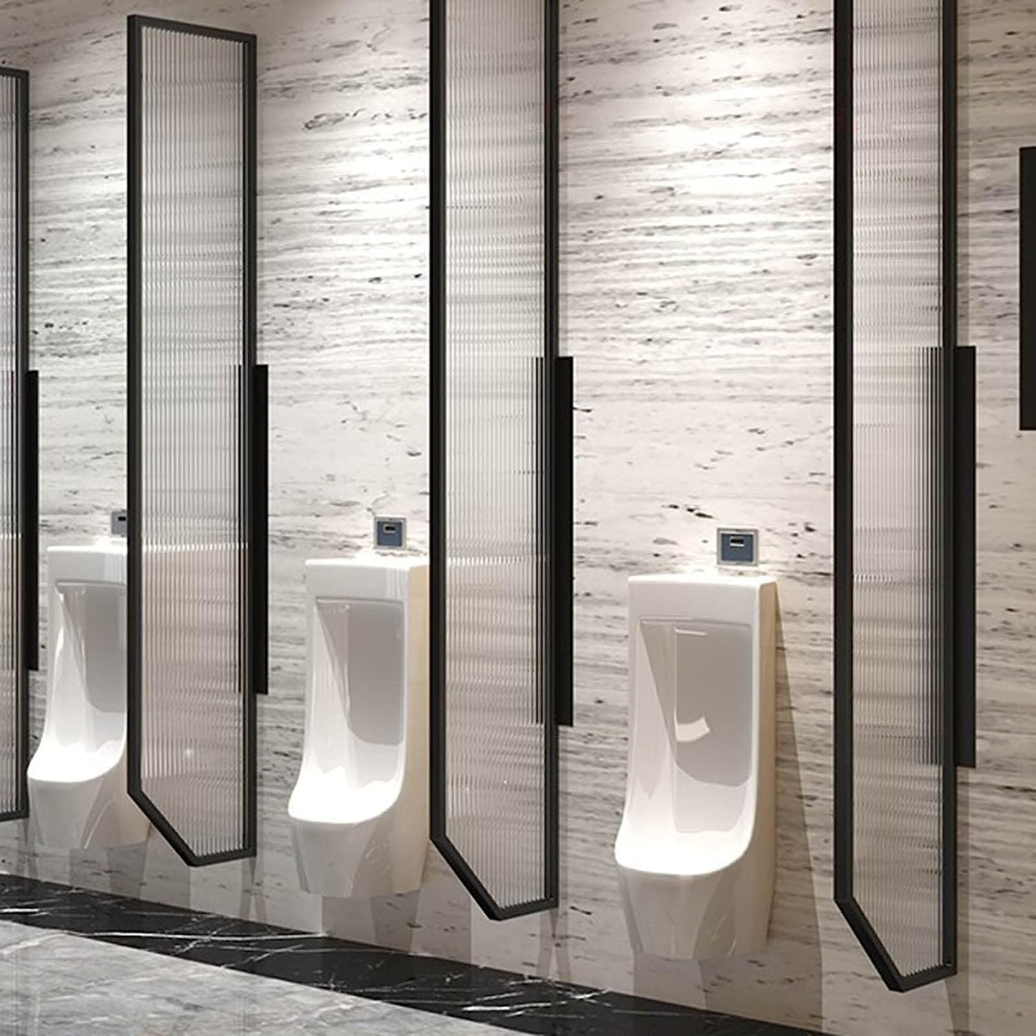 BTZHY Urinal Screen Toilet Partition,Bathroom Partition Divider Urinal Partition Protection Screen Wall-Mounted Men Urinal Privacy Screen 3 Pack,Commercial Public Toilets Urinal Screen Toilet Part