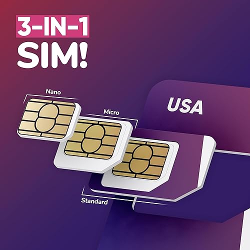 Miniatura 7 de UNIGLOBAL - Tarjeta SIM para EE. UU. - Planes a partir de $15, llamadas y mensajes de texto ilimitados, tarjetas SIM locales 3 en 1 para teléfonos