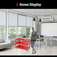 Vista 7 de Carrito de herramientas comercial de 3 niveles, carrito de herramientas rodante de acero de 330 libras con freno, carros de herramientas de servicio