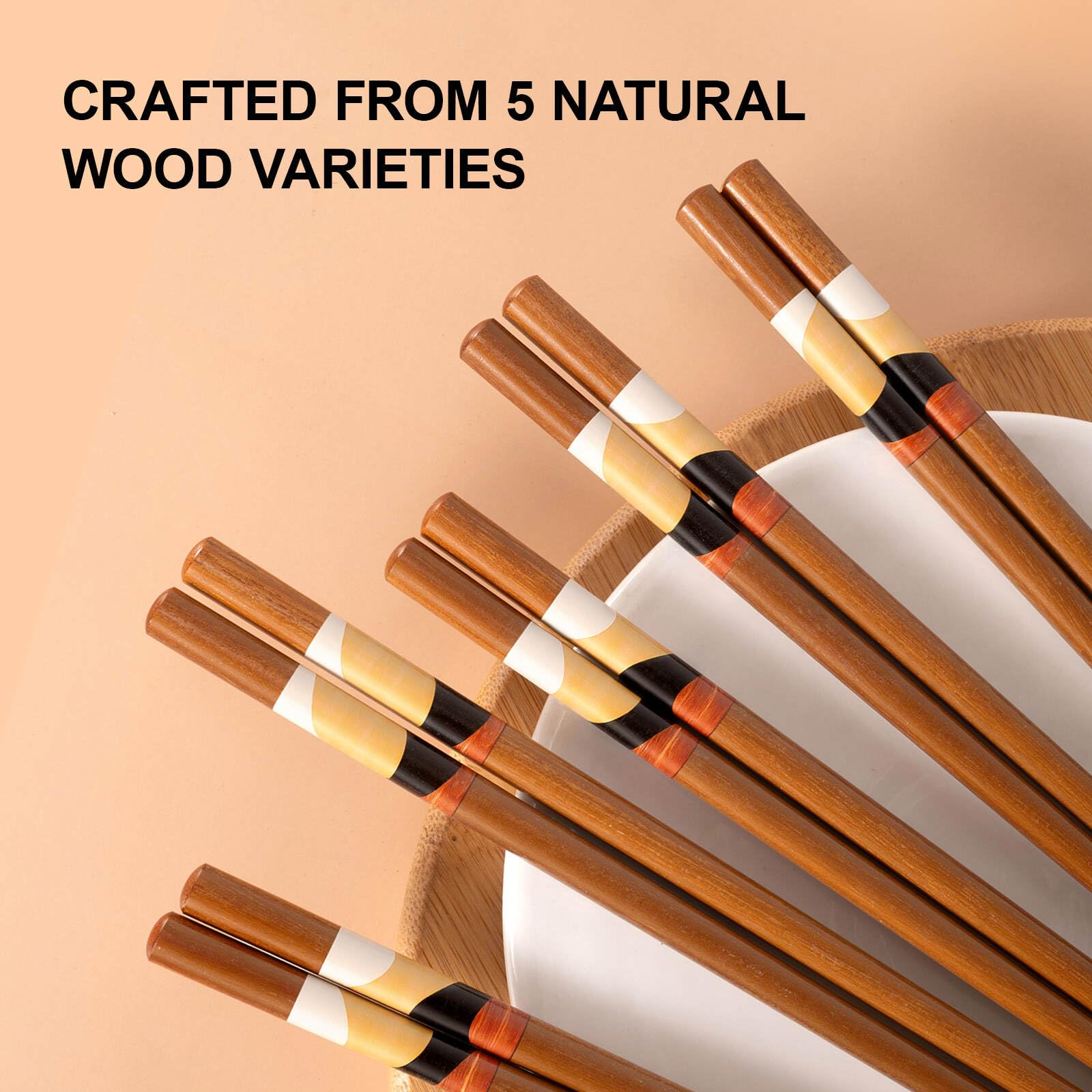 Natural Wood Chopsticks - Vintage Style -4