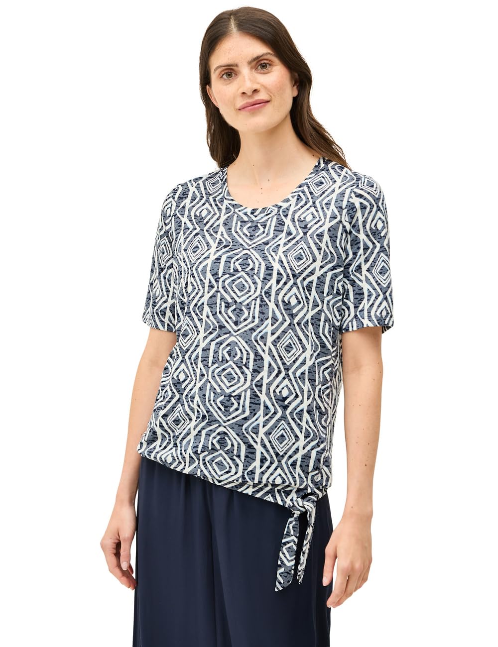 Cecil Women's B323074 Burnout T-Shirt, Universal Blue, M