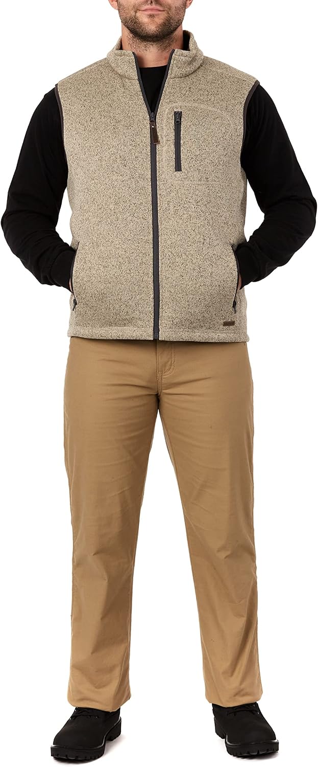 Smith's Workwear mens Sherpa Lined Sweater Fleece VestFleece Vest