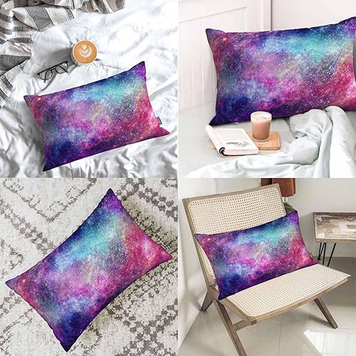 Miniatura 6 de AOYEGO Funda de almohada con diseño de galaxia, nebulosa espacial, universo, racimo, funda de almohada para dormitorio, sala de estar, sofá, tamaño