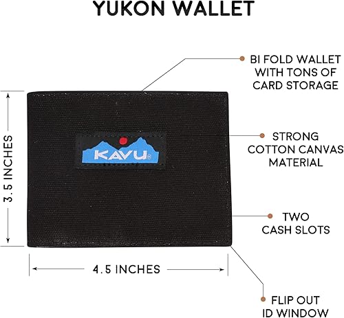 Miniatura 6 de KAVU Yukon Bi Fold - Cartera de lona de algodón