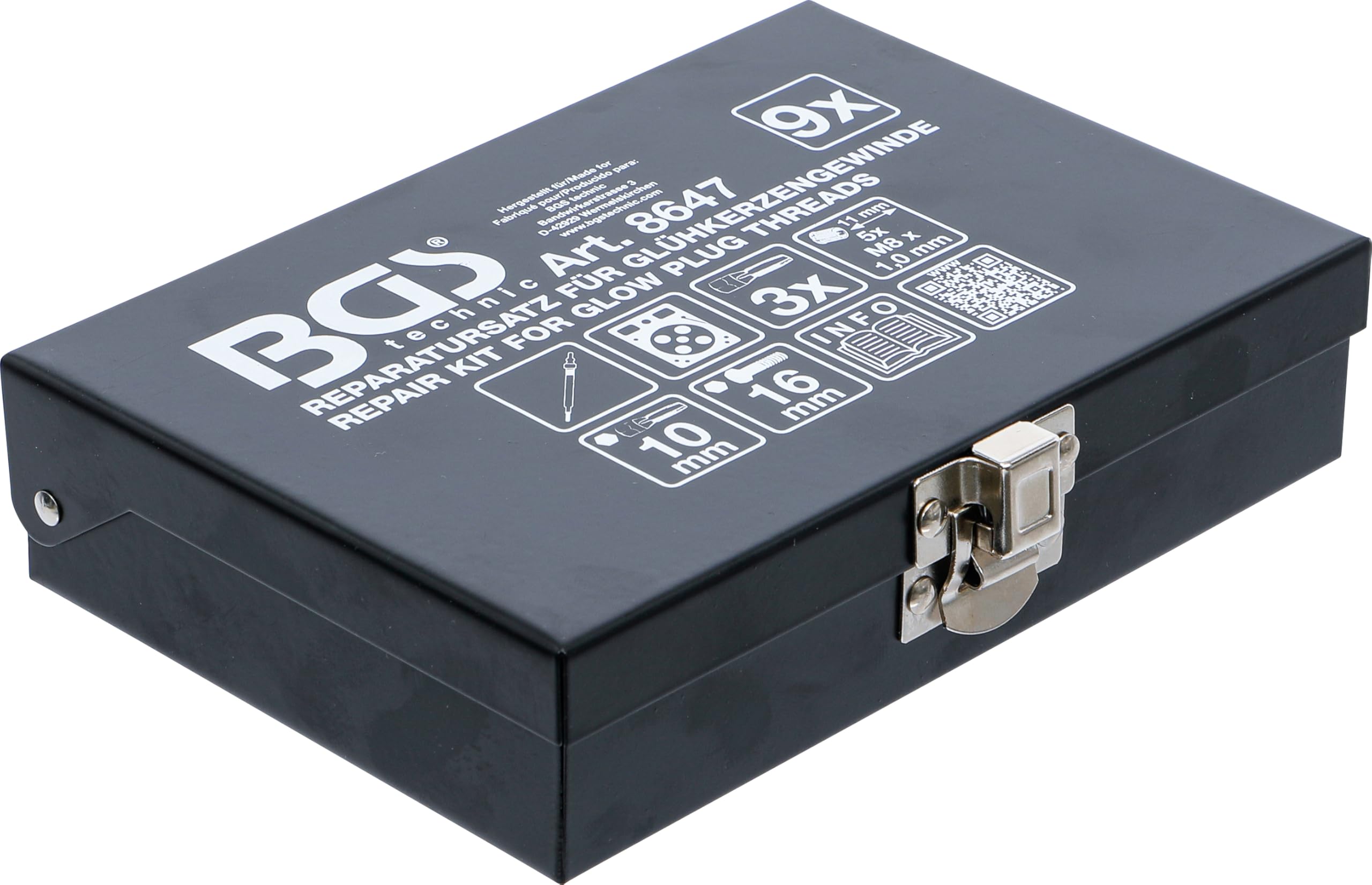 BGS 8647 | Kit di riparazione per filetti sedi candelette | M8 x 1,0