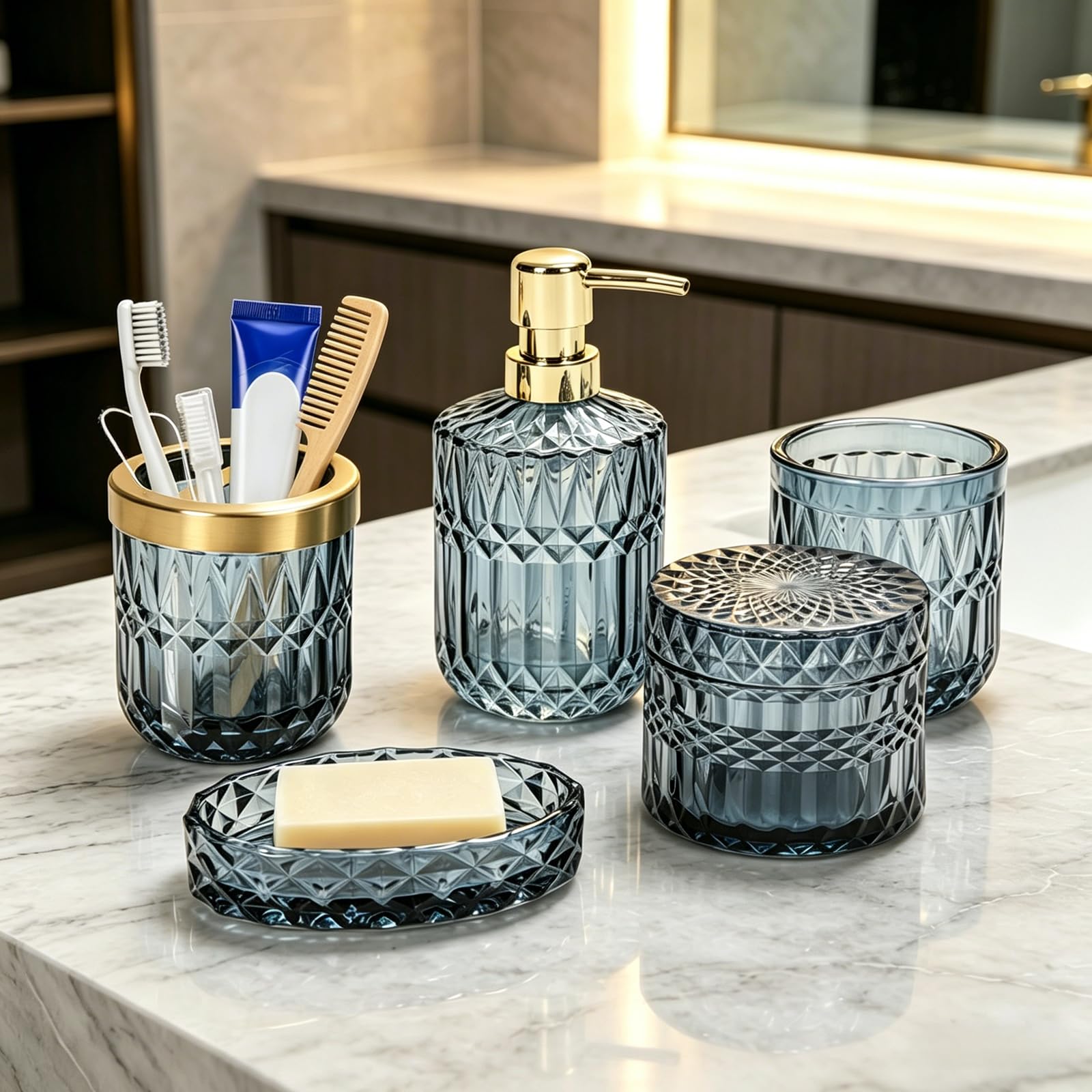 Ensemble salle de bain en verre pour créer une ambiance spa moderne chez soi