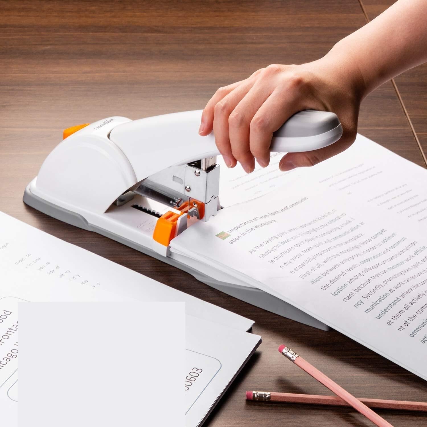 Cucitrice da Scrivania Cucitrice for Ufficio di Grandi Dimensioni, Resistente E di Base, Raccoglitore Grande E Spesso for Risparmiare Manodopera Spillatrici per Ufficio