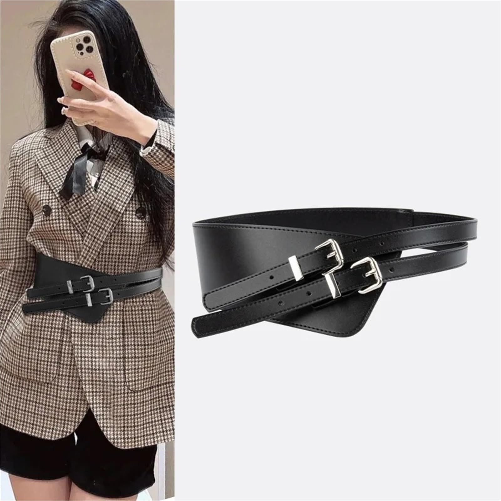 Women'S Belt, Leather Wide, Versatile Sweater, Jacket, Skirt, Embellished Waist Seal, Simple And Stylish Para Decoración