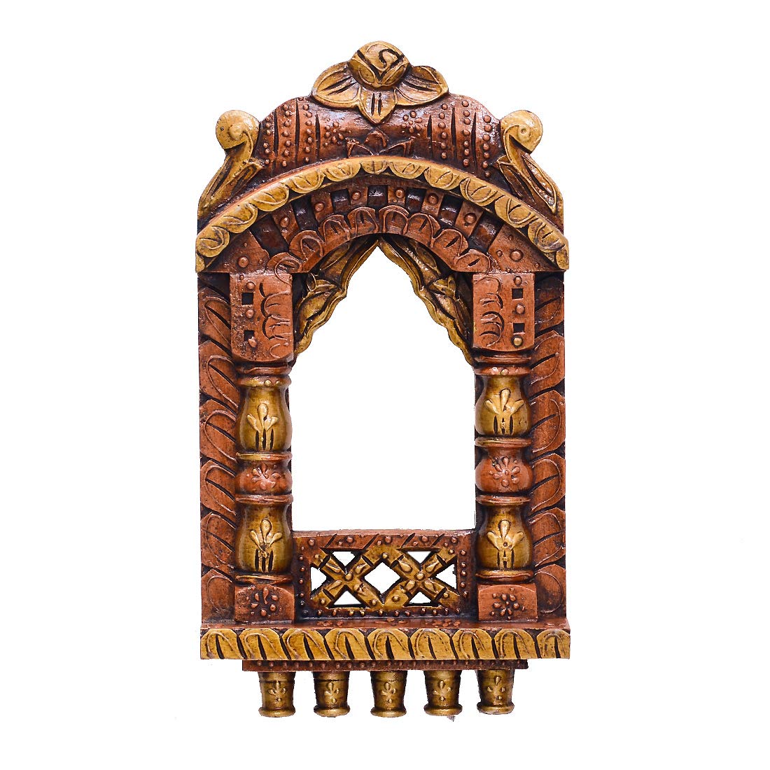 Indian Jharokha Frame - Gold Accent -2 Indian Jharokha Frame - Gold Accent -2