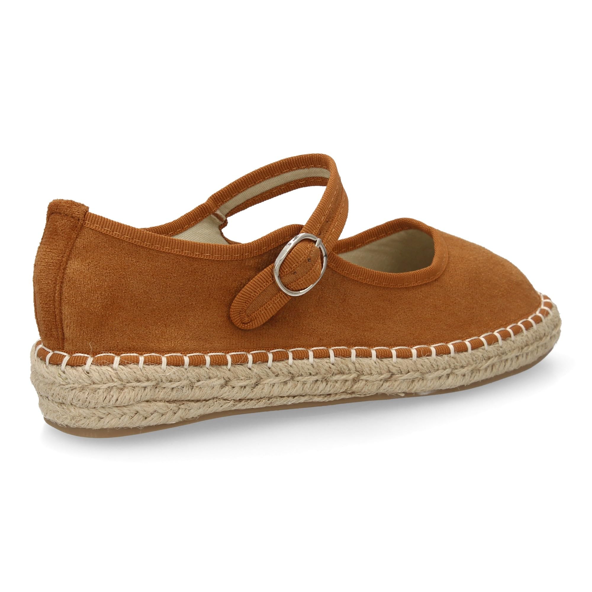 shoes&blues.es Bailarina Alpargata de Mujer con Yute, Comodas, Diseno Moderno con Punta Redonda y Cierre de Hebilla para un Ajuste Comodo, Ideales para Primavera-Verano.