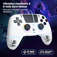 DoJoZone Wireless PS4 Kontroller Hall Triggerrel, RGB Világítás, Drift Mentes Joystick 6