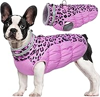 Vista 13 de FUAMEY - Abrigo para perro, tamaño mediano, color rosado, de piel sintética, impermeable, resistente al viento, reflectante, para clima frío