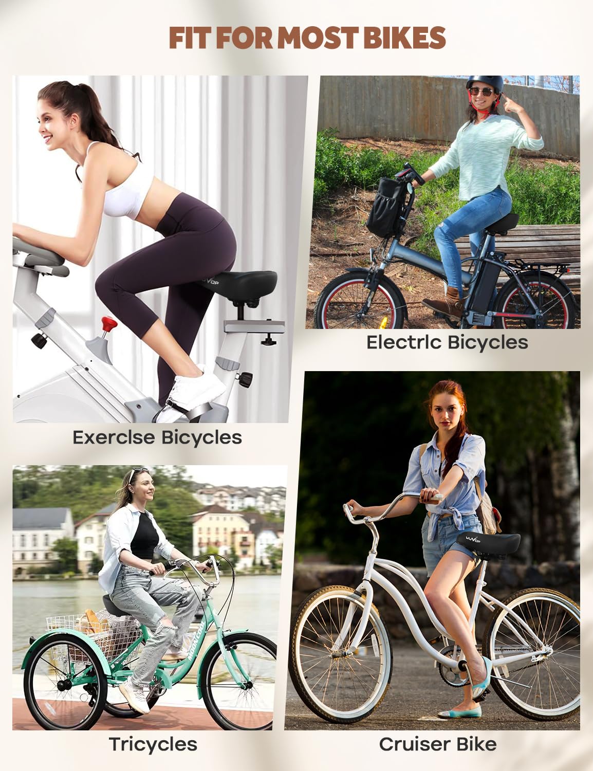 Peloton – ponadwymiarowa poduszka na siodełko rowerowe dla mężczyzn i kobiet, bardzo szerokie siodełko rowerowe kompatybilne z Peloton, Echelon, Exercise, Electric, Cruiser Bikes
