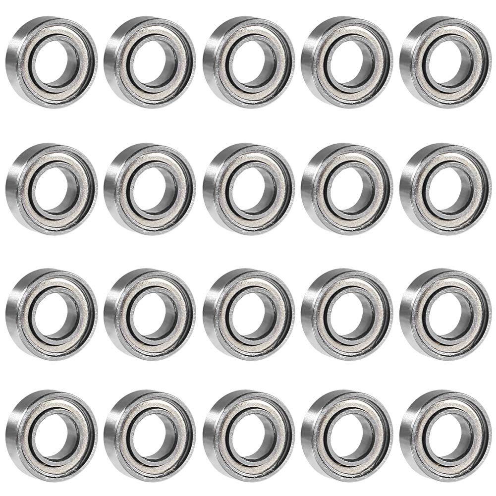 20 Pcs 688ZZ Ball Bearing, Dealikee 8mm x 16mm x 5mm Double Shielded 688-2Z 2080088 Dual Sided Carbon Steel Deep Groove Bearings
