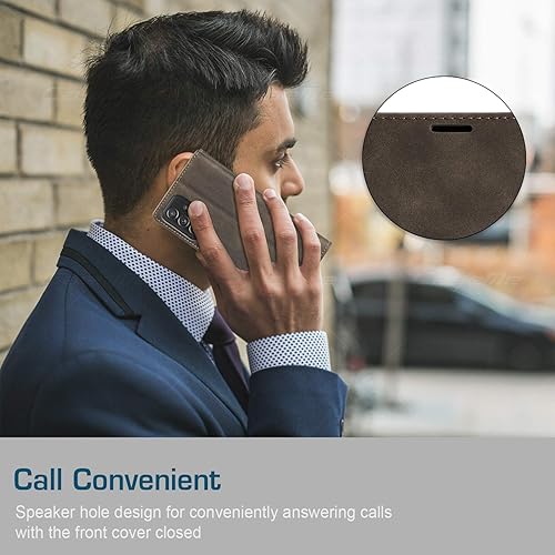 Miniatura 7 de Samsung Galaxy A52 5GA52s 5G - Funda tipo cartera para Samsung Galaxy A52 5G con tarjetero bloqueo RFID atril magnético, funda de cuero con tapa