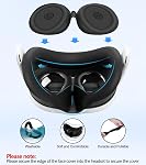 Silicone Cover Set Compatible with Meta Oculus/Quest 3, VR Accessories Protective Cover Includes Controller Grips, Front Shell Headset Cover and Face Cover, Not Fit Quest 3S