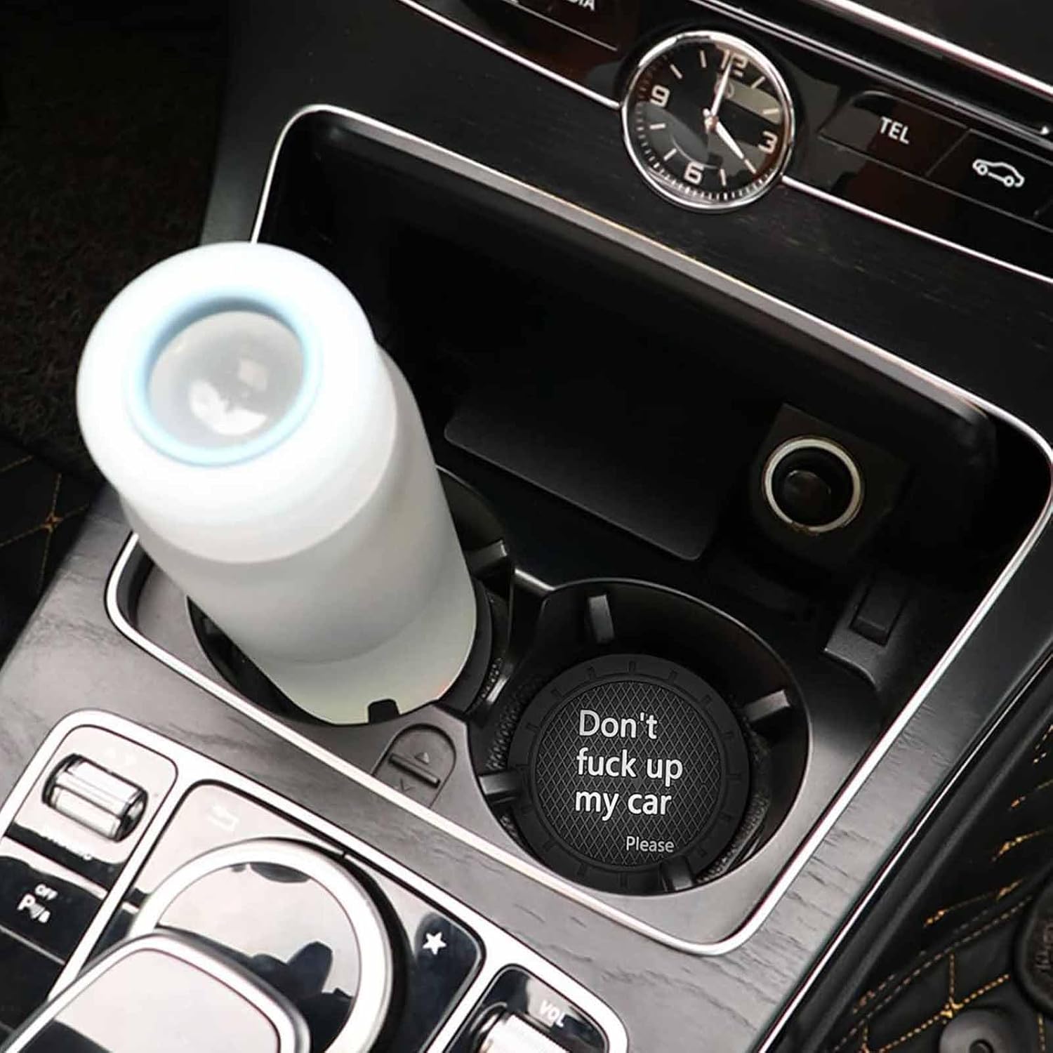 Car Clothes Hanger Bar Expandable, Clothes Rack for Car with Silicone Rubber Prevents Clothes Dropping Cothes Rod for Car to SUVs Trucks Vans Road Trip Moving Long Distance Driving Free Car Coasters
