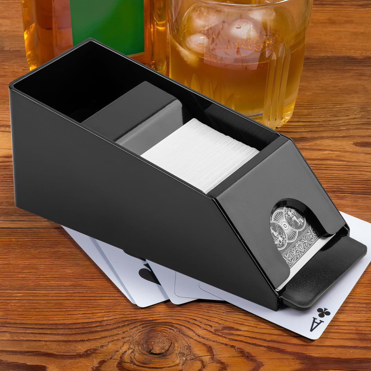 Cabilock 2 Pezzi Poker Distributore Desktop Accessori 4 Deck Scarpa Blackjack Casino Commerciante Scarpe Resistente all'usura