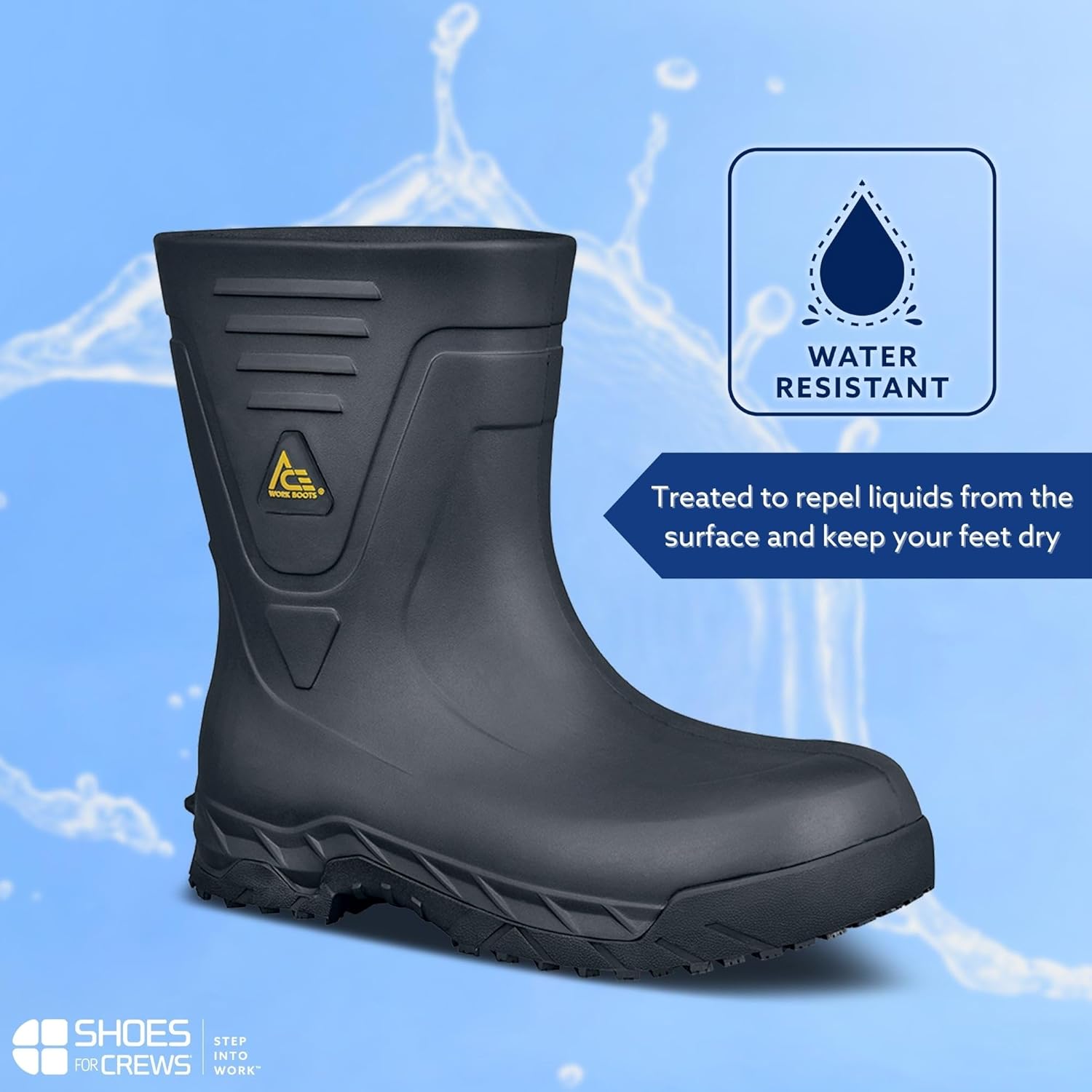 ACE Unisex Slip-Resistant Work Boots - Water-Resistant, Non-Slip Industrial Safety Boots for Men & Women with Soft Toe or Composite Toe - Bullfrog Pro II - Image 3