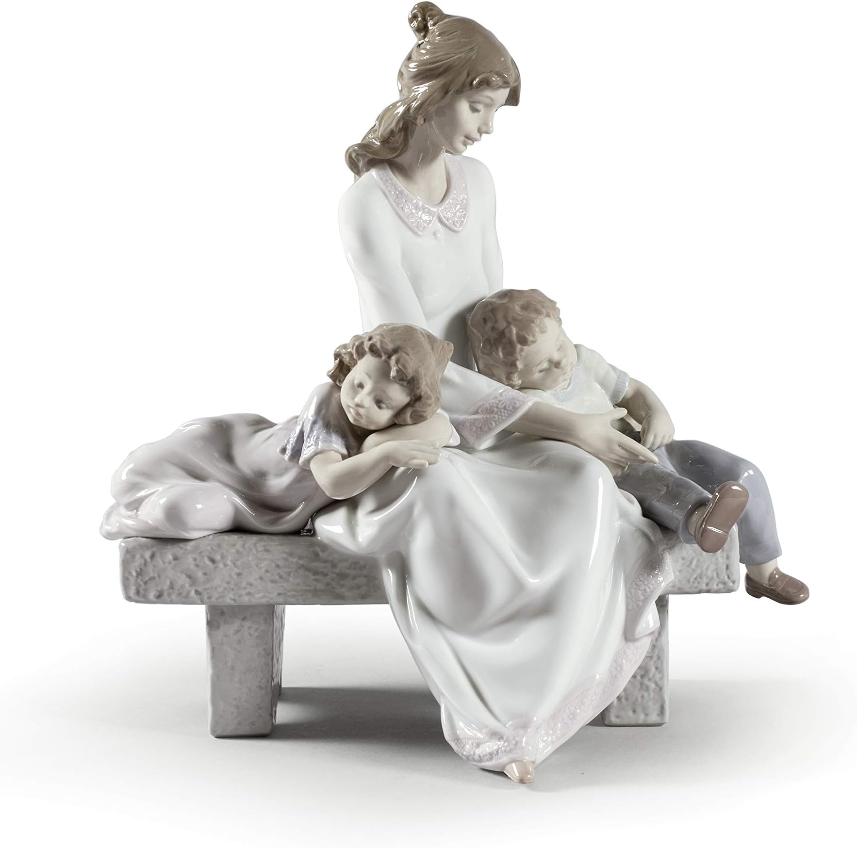 An Afternoon Nap Mother Figurine. Porcelain Figure Figure.