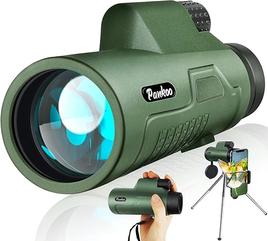 12X50 HD Monocular High Power Monocular Telescope for Adults, Monoculars for Wildlife Bird Watching Hunting Camping Travel Scenery with Smartphone Holder & Tripod