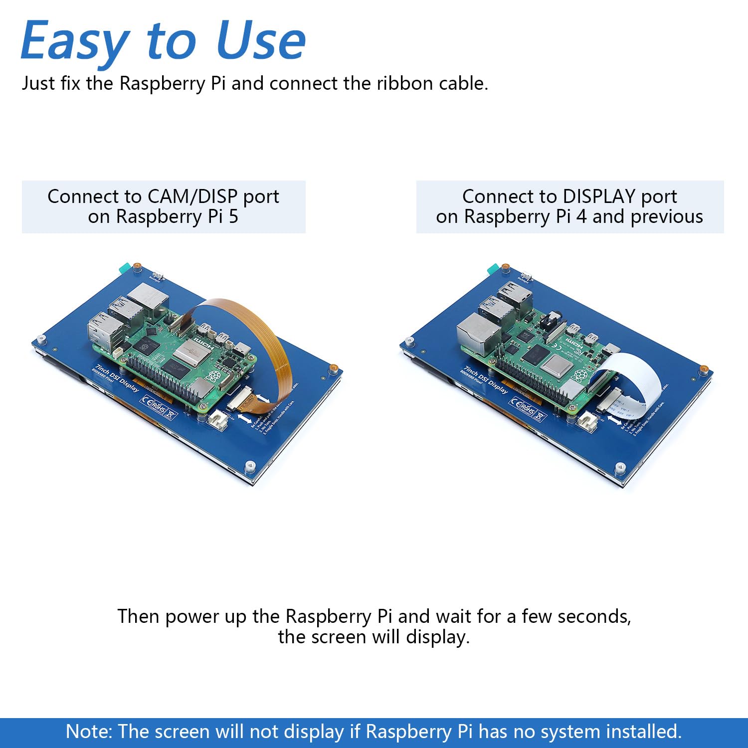Amazon.co.jp: Freenove タッチスクリーン for Raspberry Pi 5 4